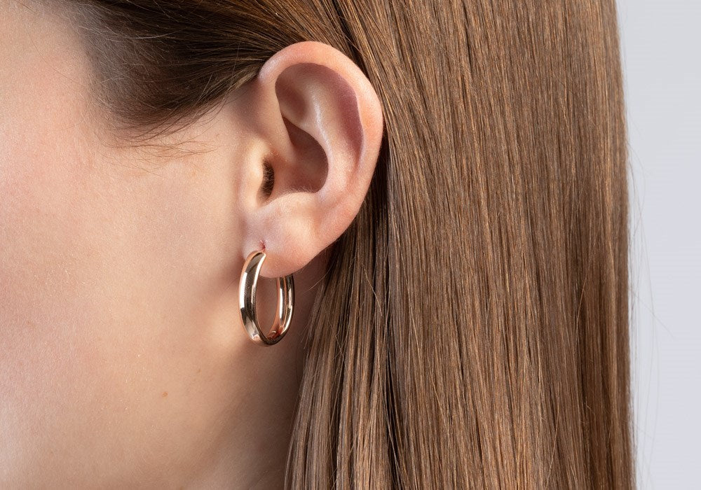 925/- hinge earrings, rg pol.