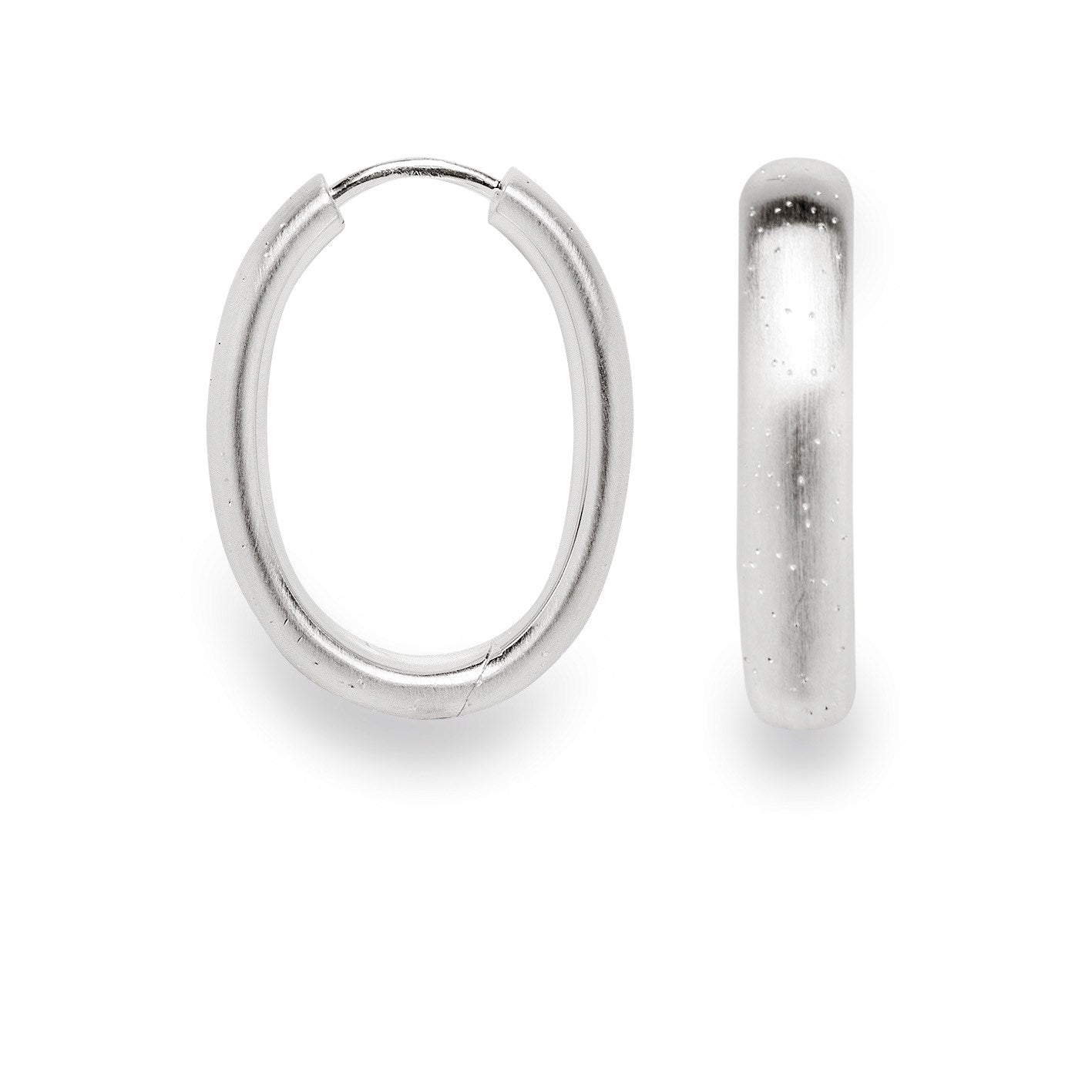 925/- Kreolischer Durchmesser/mattes Finish - Nicht rhodiniert
