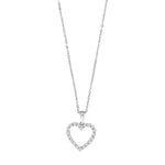 14kt. Weissgoldhalskette m/Hertz dia. 0.46ct W/SI