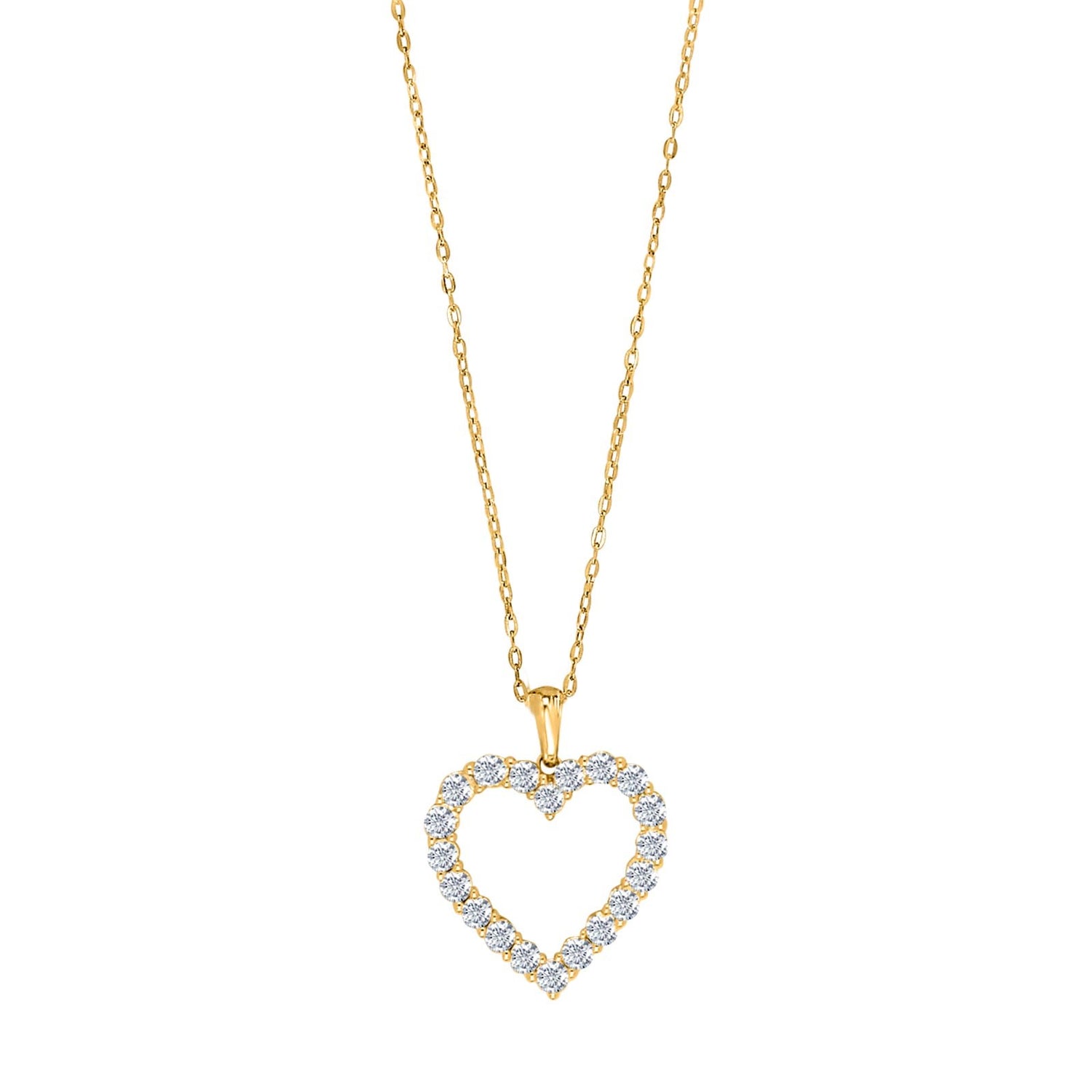 14kt. Goldhalskette m/Hertz dia. 0.95ct W/SI