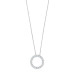 14kt. Weissgoldhalskette m/Kreis dia. 0.495ct W/SI
