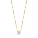 14kt. Gold Anhänger m. 0,08ct W/SI Gold Kette