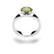 925/- Ring blank, peridot 1,30ct