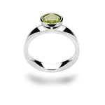 925/- Ring blank, peridot 1,30ct