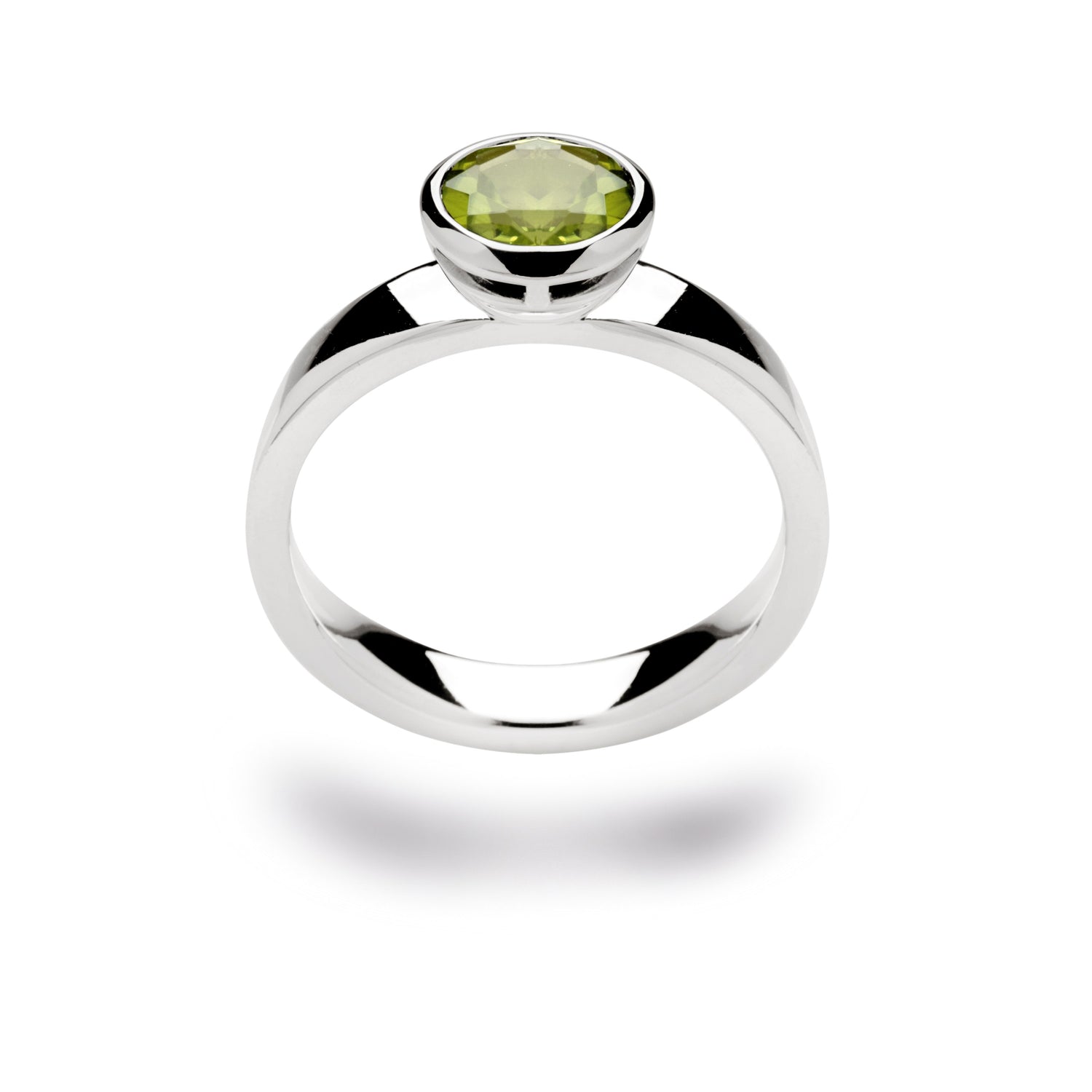 925/- Ring klar, Peridot 1,30 ct - 52 / Nicht rhodiniert