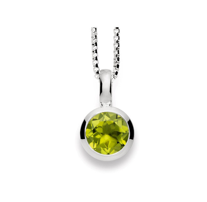 925/- Vedhæng blank, peridot 1.30ct