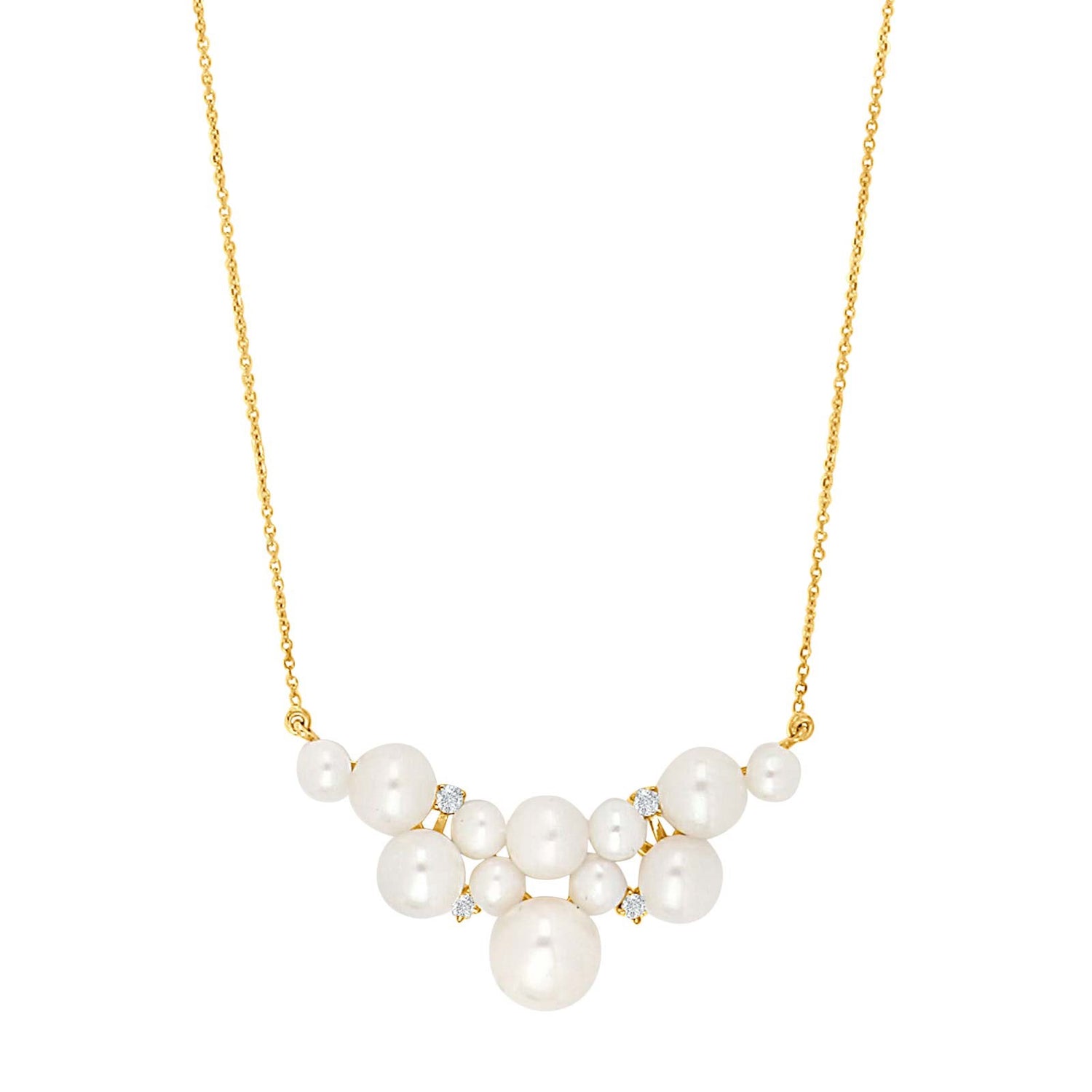 14kt. Gold kette m. 0,08ct TW/SI und FWT