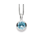 925/- Vedhæng blank, blå topas 1,70ct