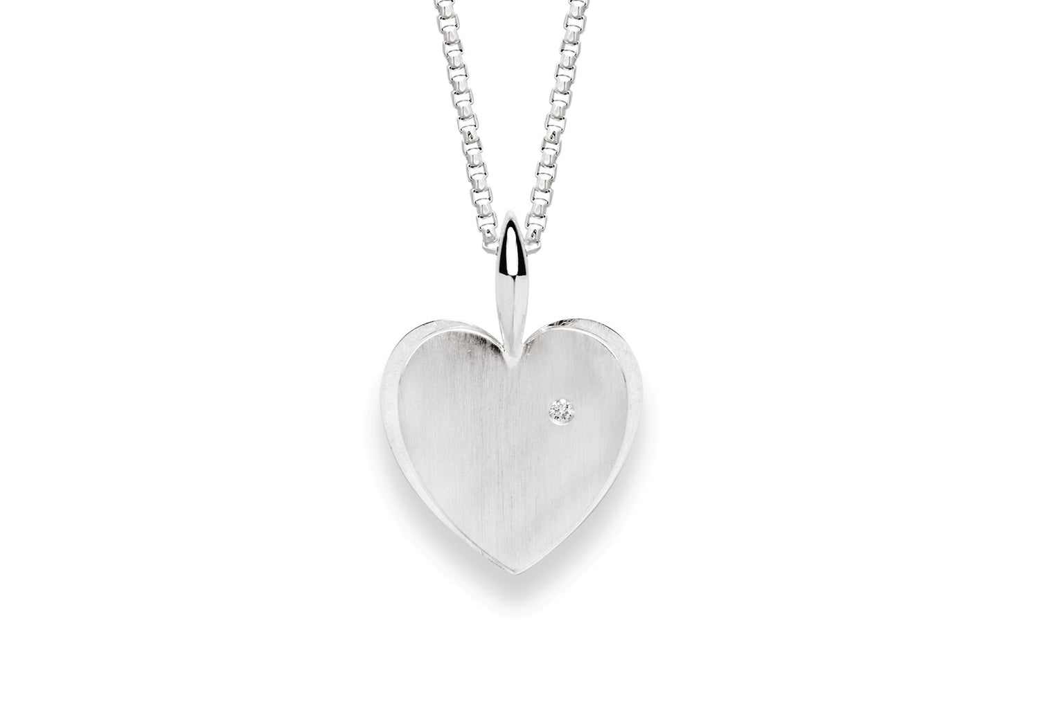 925/- Anhänger matt/glänzend, brillant 0,02ct W-SI - Nicht rhodiniert