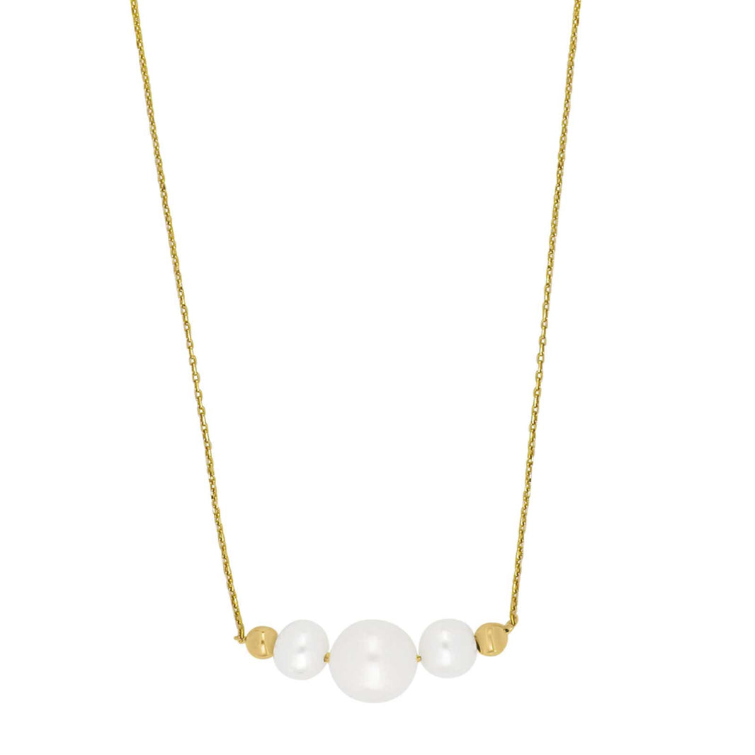 9kt. Gold halskette m/ FWK Perlen