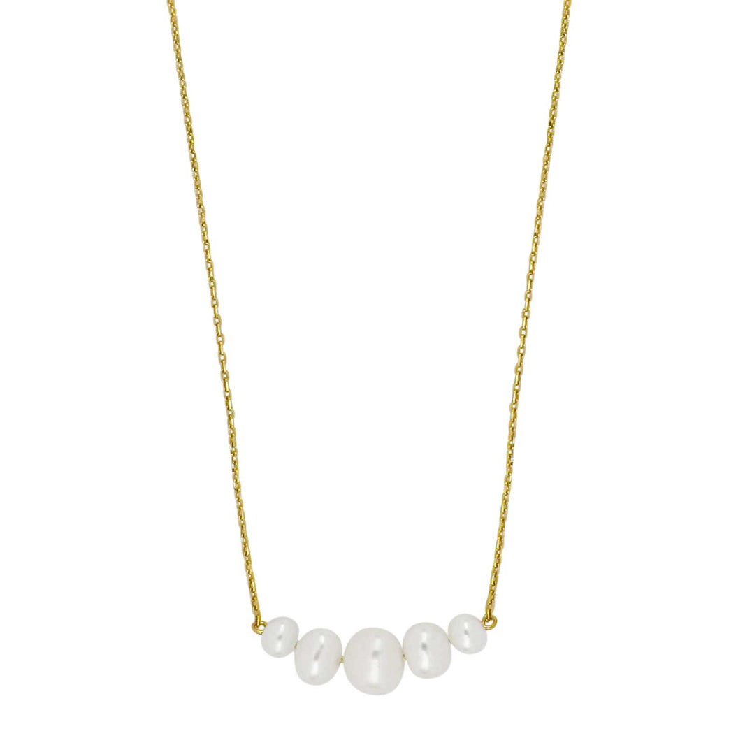 9kt. Gold halskette m/ FWK Perlen