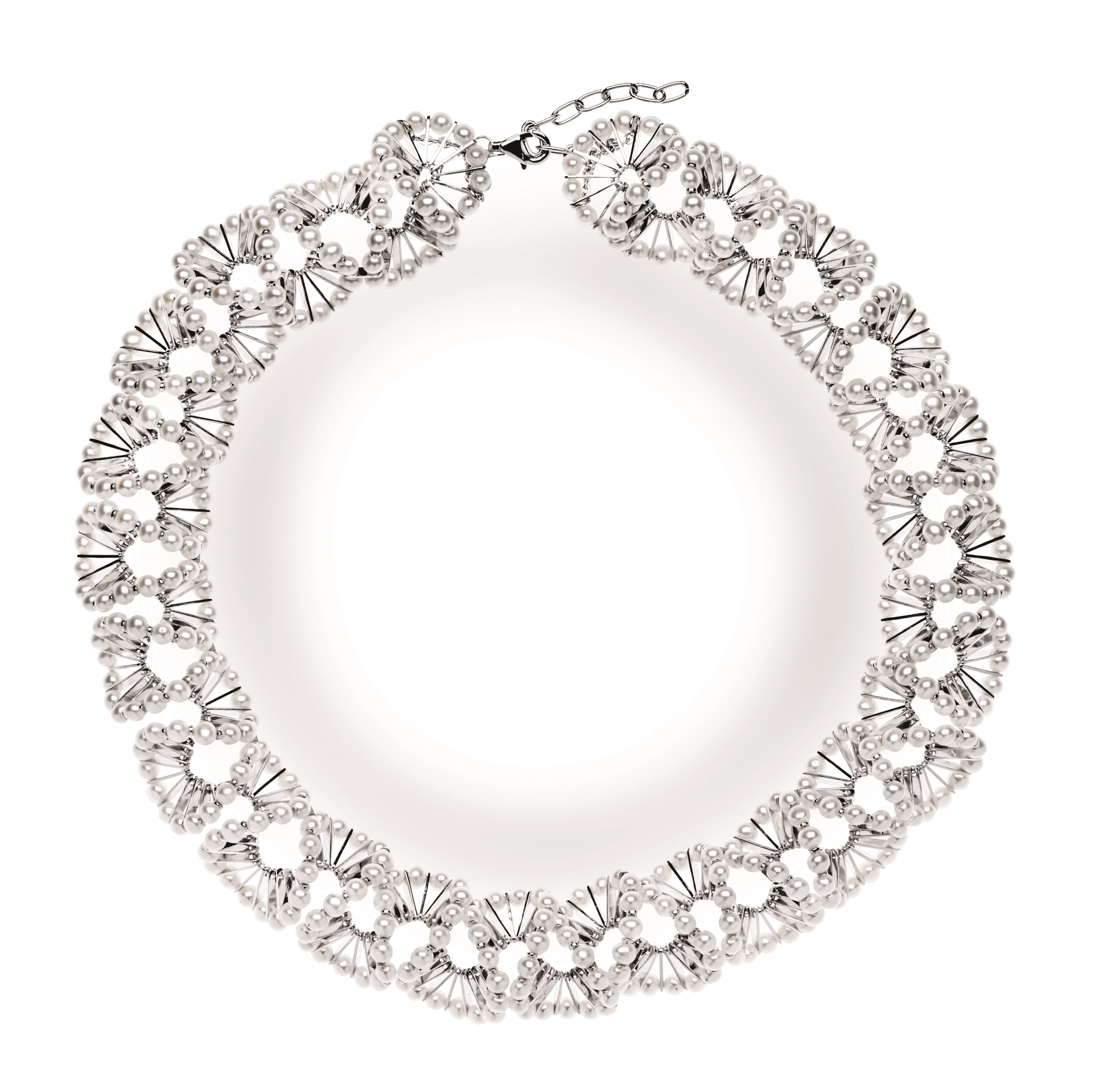 925/- collier rho. mat, kulturperle 103.87CT