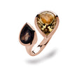925/- Ring rosafg Rohling, RQ 2,77CT, champ.qz 7,3CT