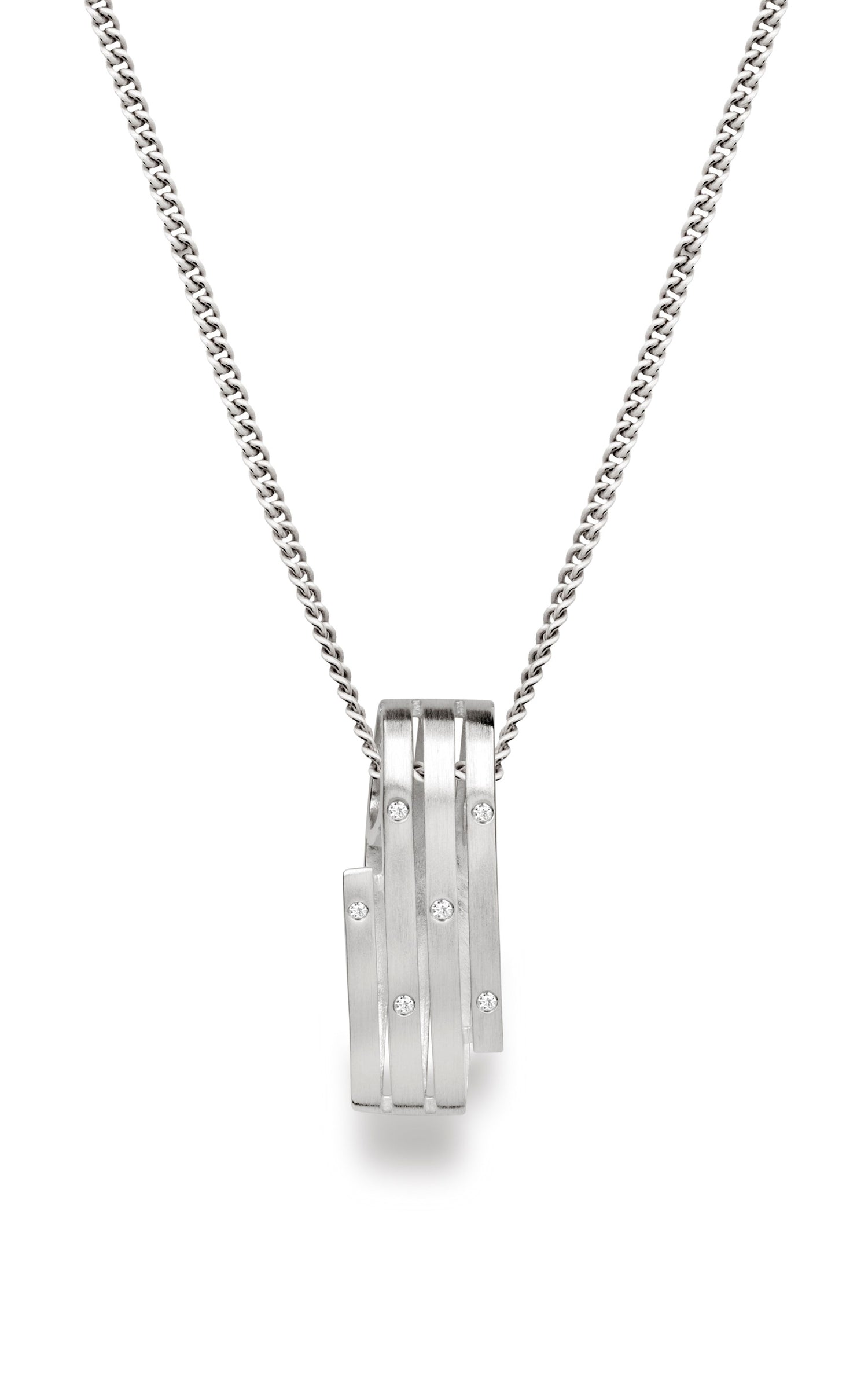 925/- Anhänger mattiert, D.ER 0,03CT WP1 - Nicht rhodiniert