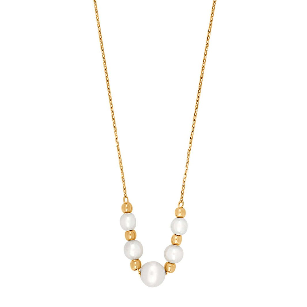 8kt. goldhalskette m/Perle