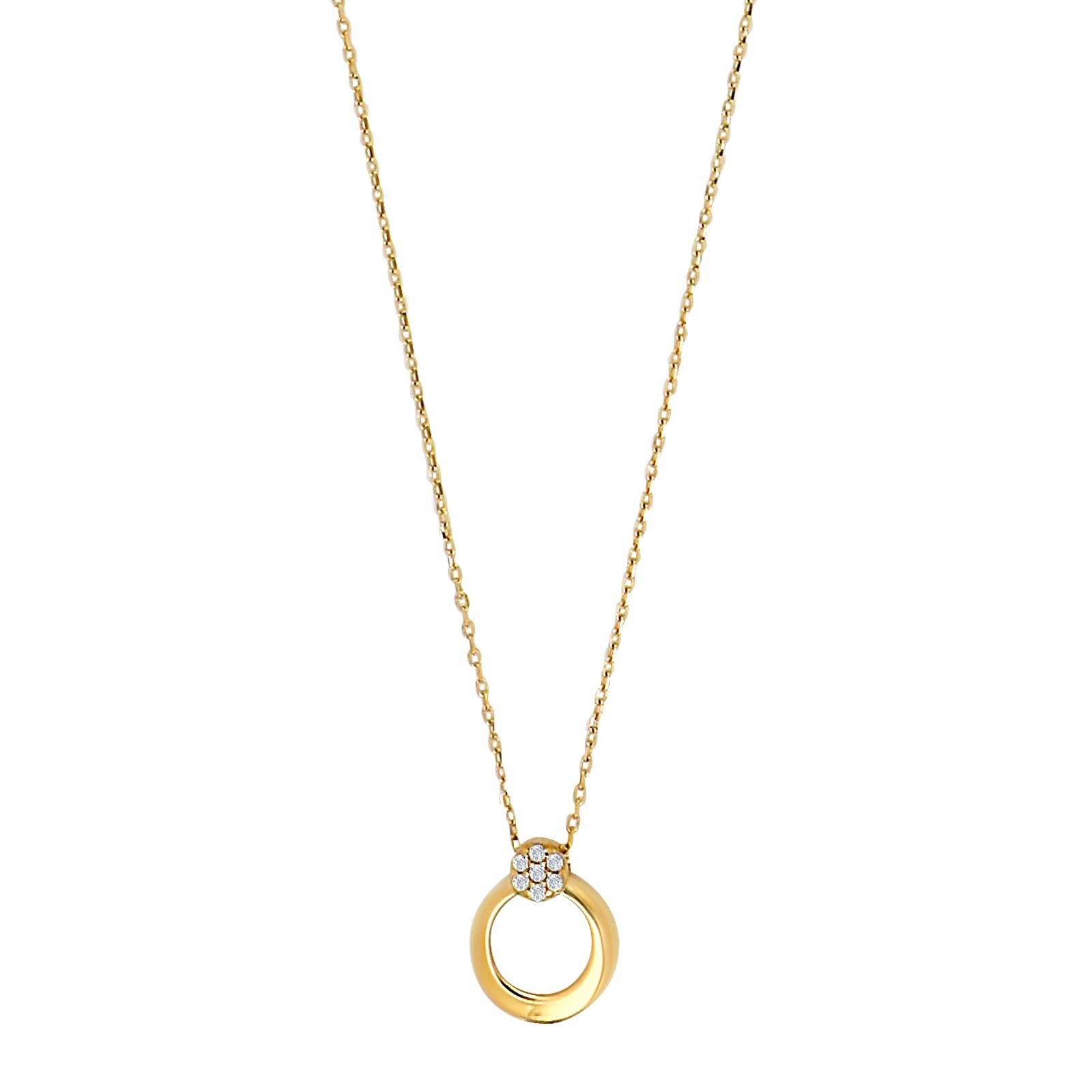8ct. gold necklace w cz