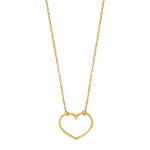 8kt. Gold kette m. herz
