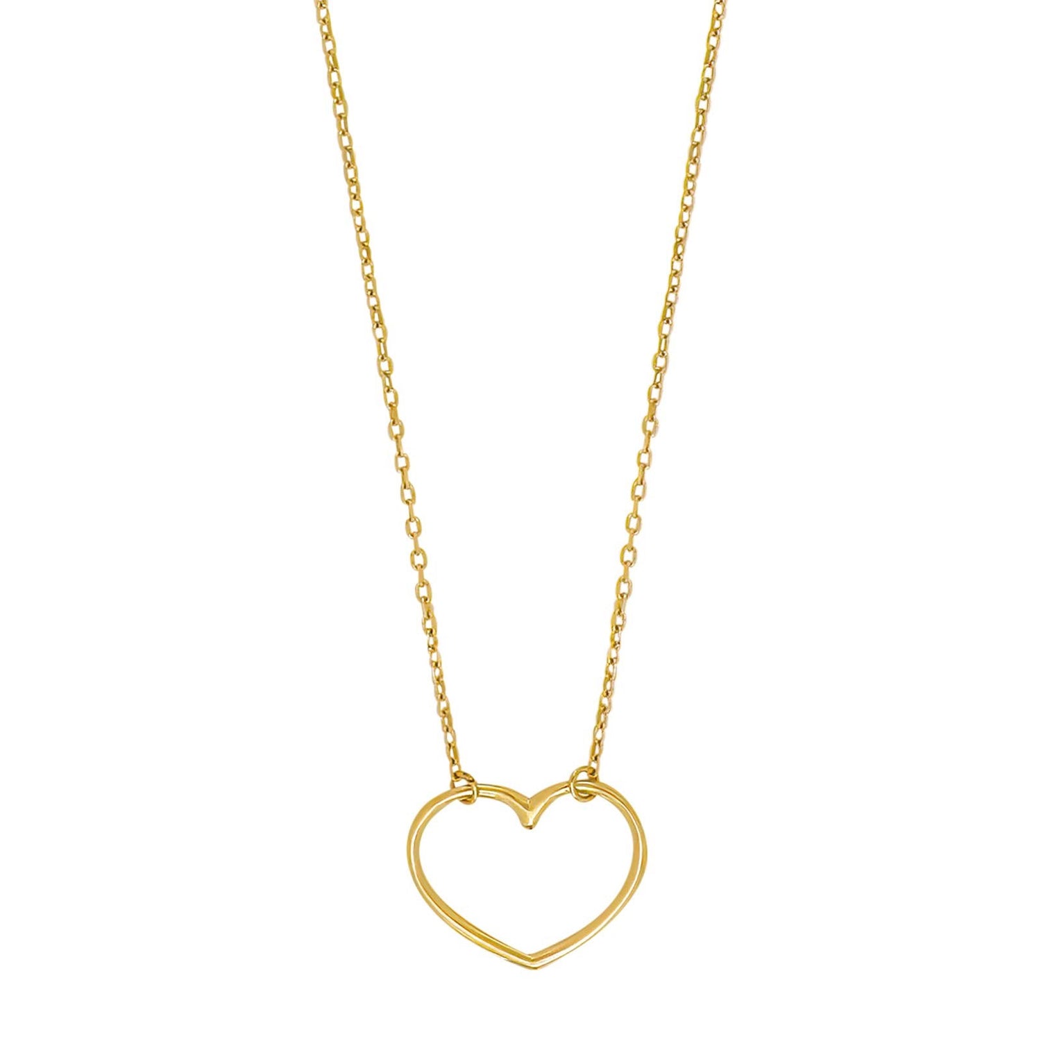8kt. Gold kette m. herz