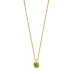 14ct. gold chain w. peridot