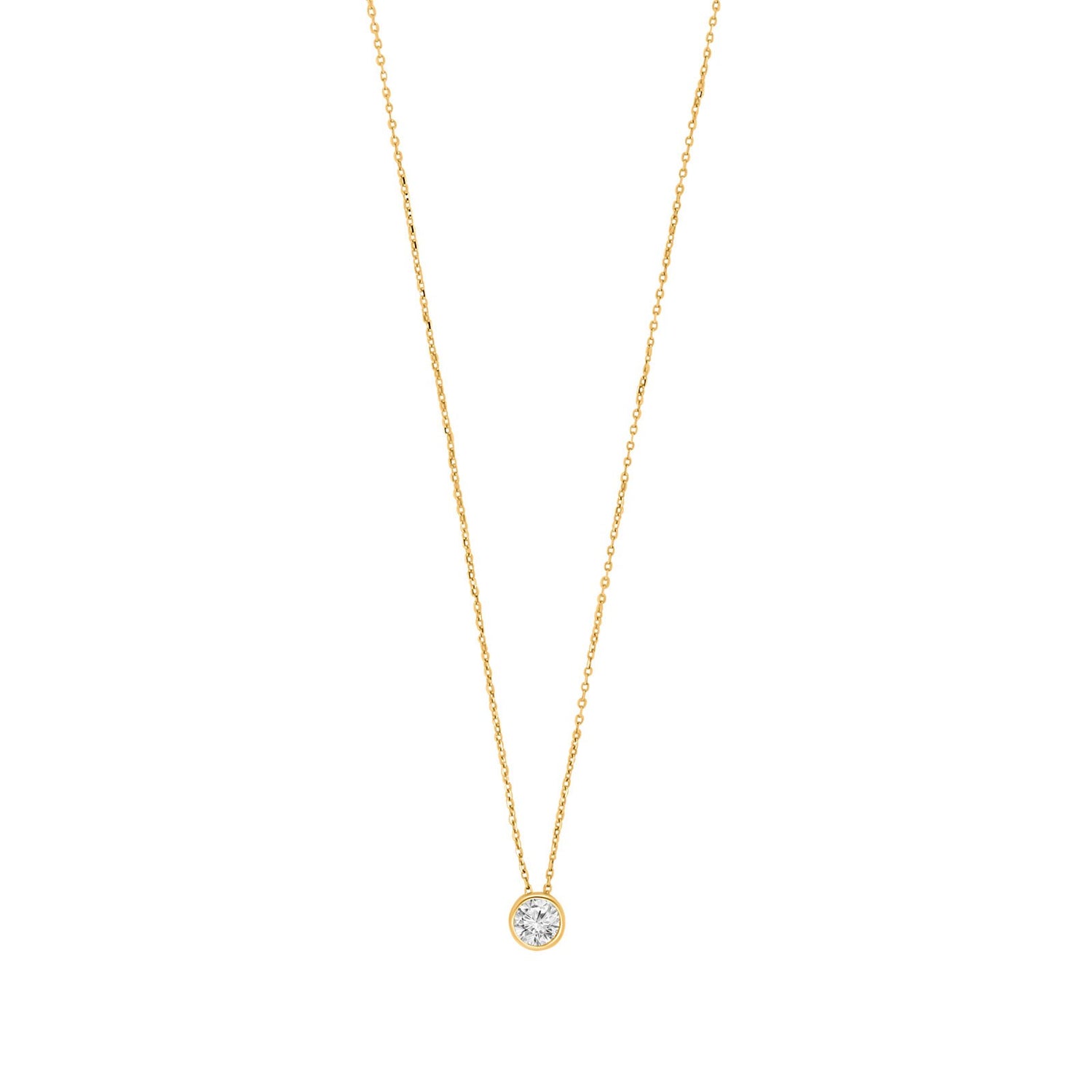 8 Karat Goldkette mit Zirkonia