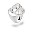 925/- Ring mat, dia. 0,03CT WP1