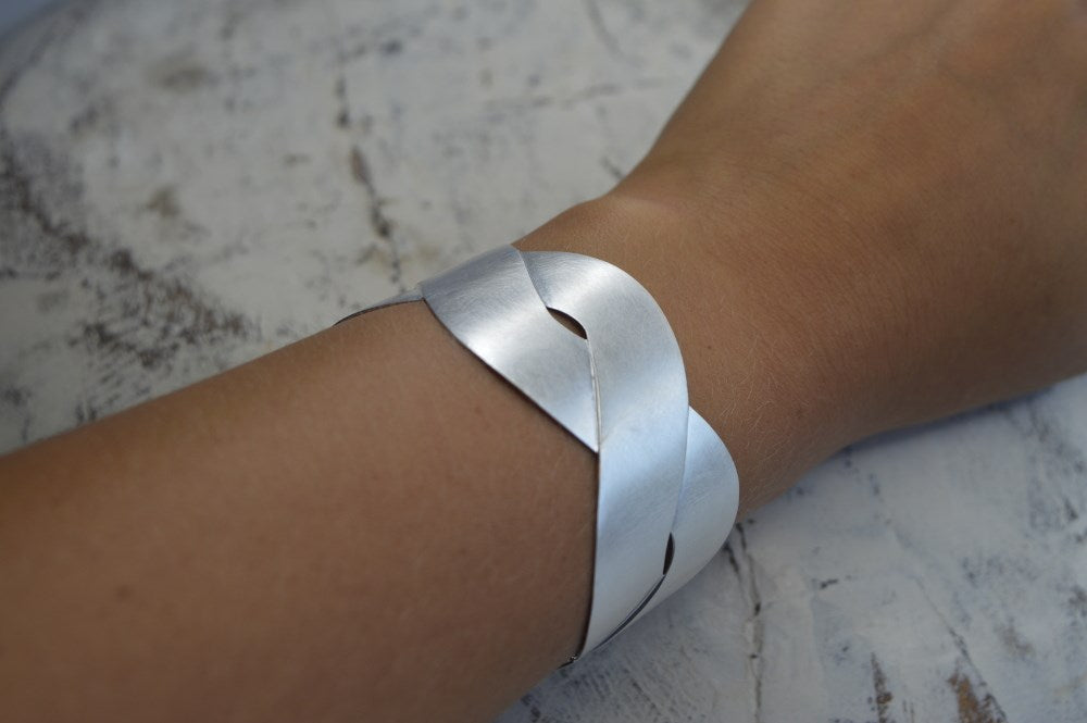 925/- Armring børstet