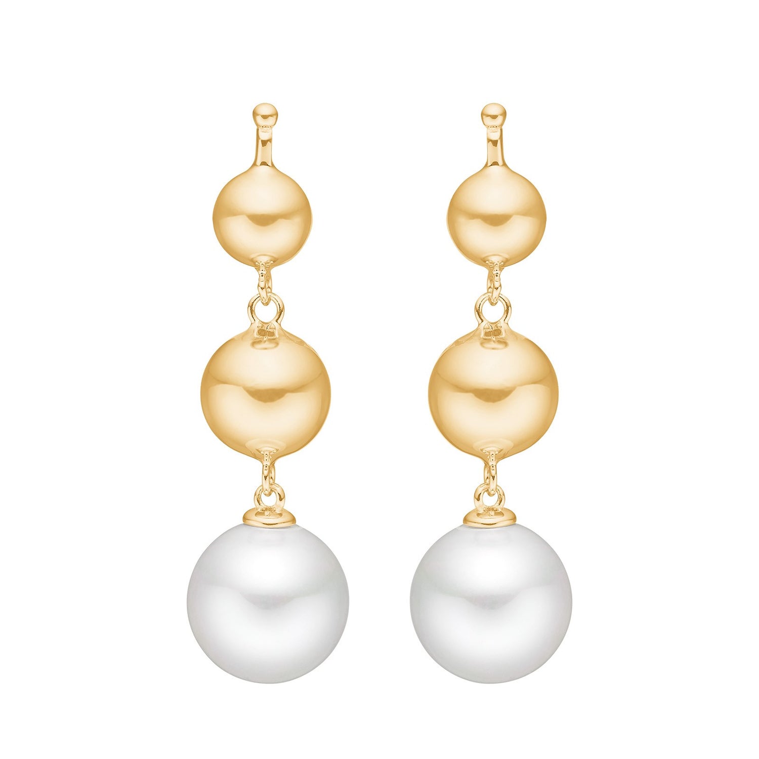 System-Anhänger m/Perlen - Vergoldet