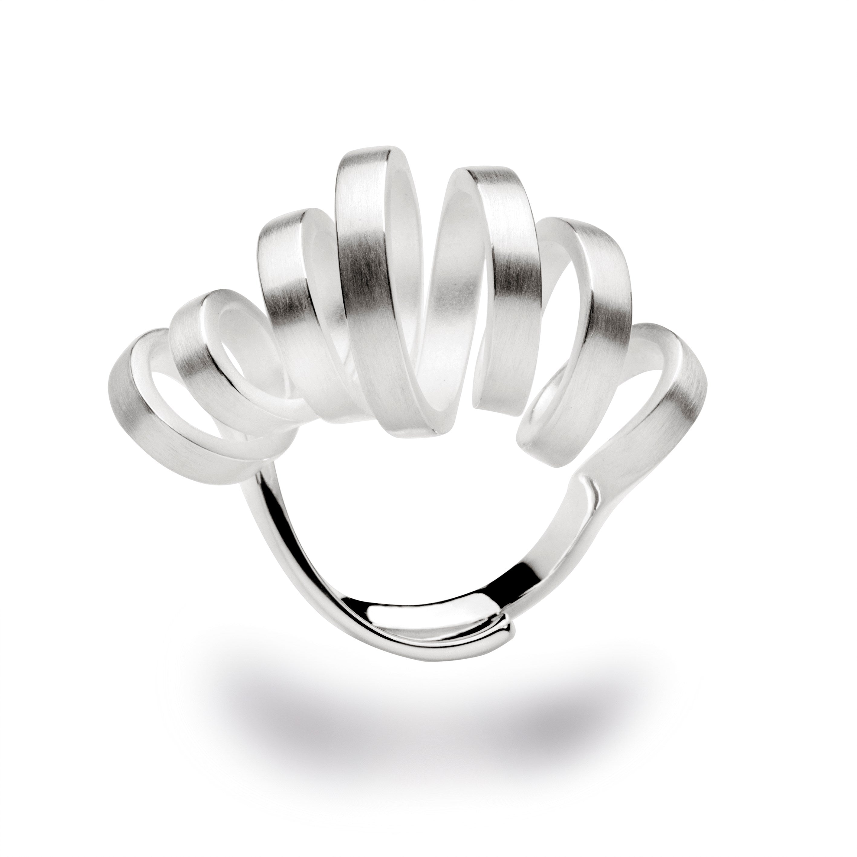 - 925/- Ring, rho. matt