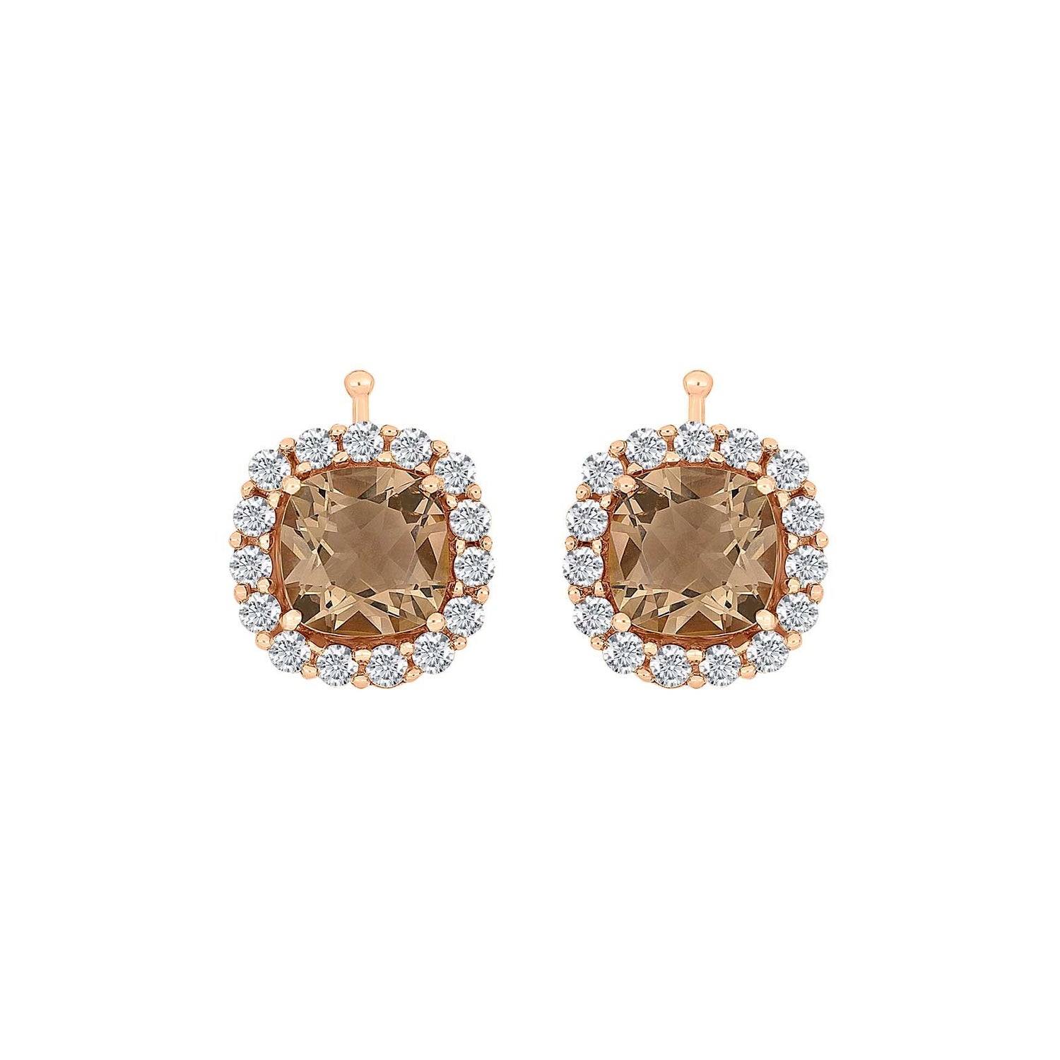 Silberanhänger Rosette 12x12 LP CZ - 76 / Rosévergoldet