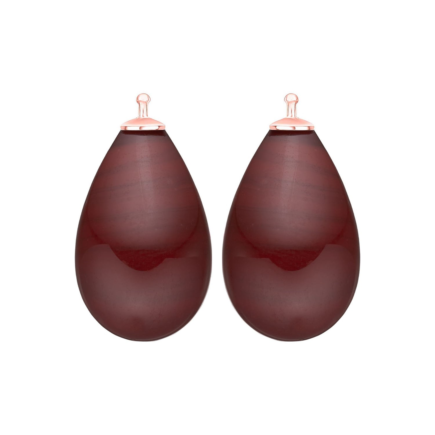 Böhmischer Quarzglastropfen - 87 / Rosévergoldet