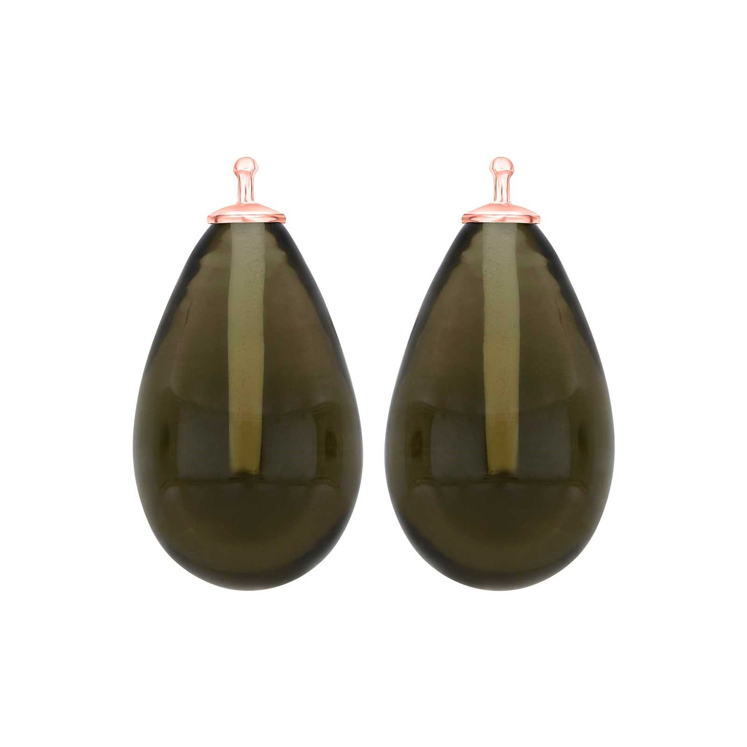 Böhmischer Quarzglastropfen - 97 / Rosévergoldet