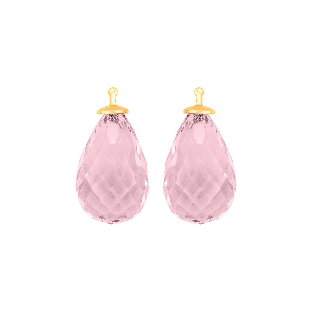 Faceted quartz glass E53 - 11 / Gold plated