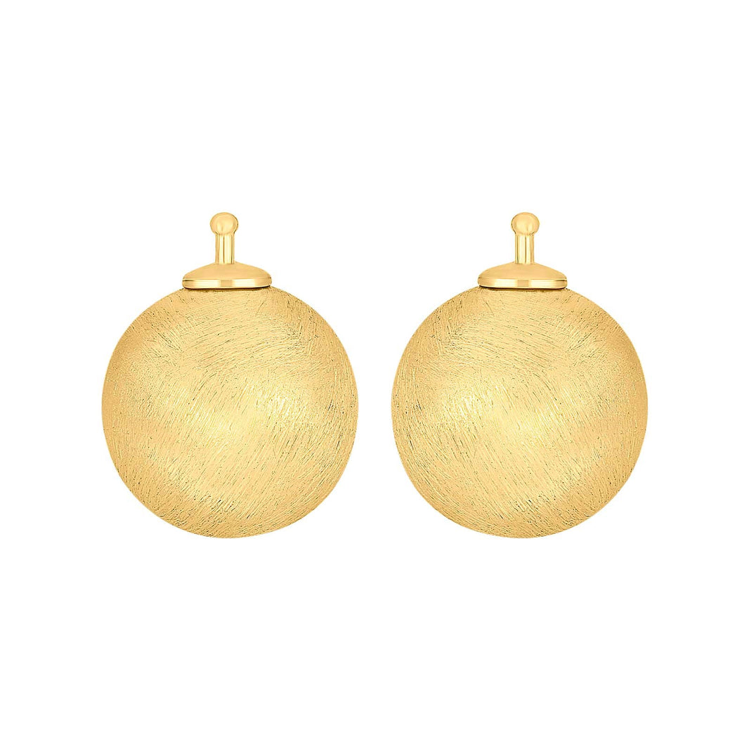 Forg. sølv system-vedhæng 16mm mat kugle  - par