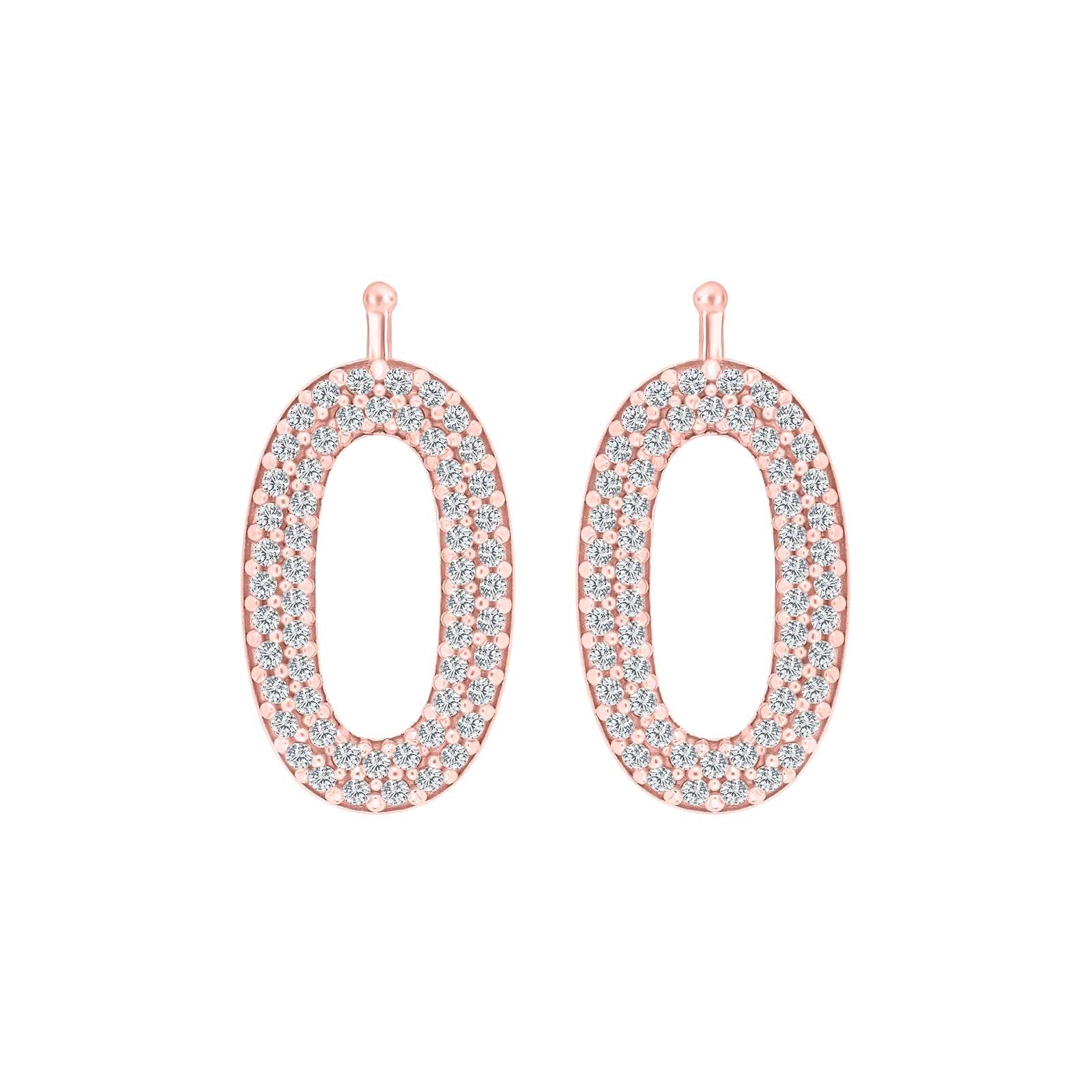 Silberner Systemanhänger oval mit Zirkonia