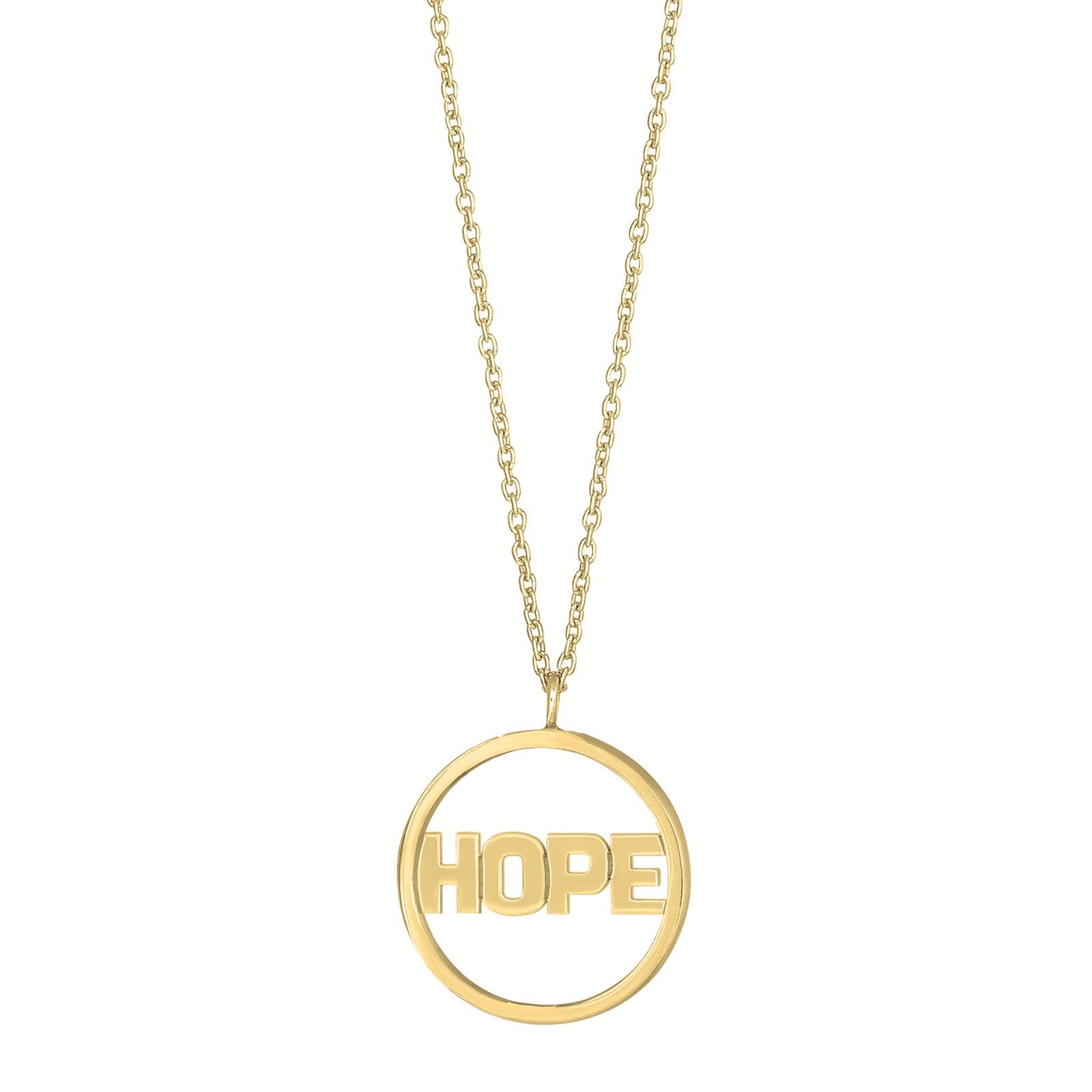 Silberanhänger HOPE LOH 20mm inkl. Kette
