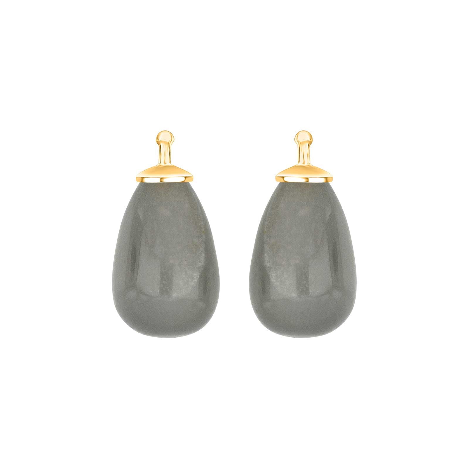 Moonstone drop w/8tk. Gold