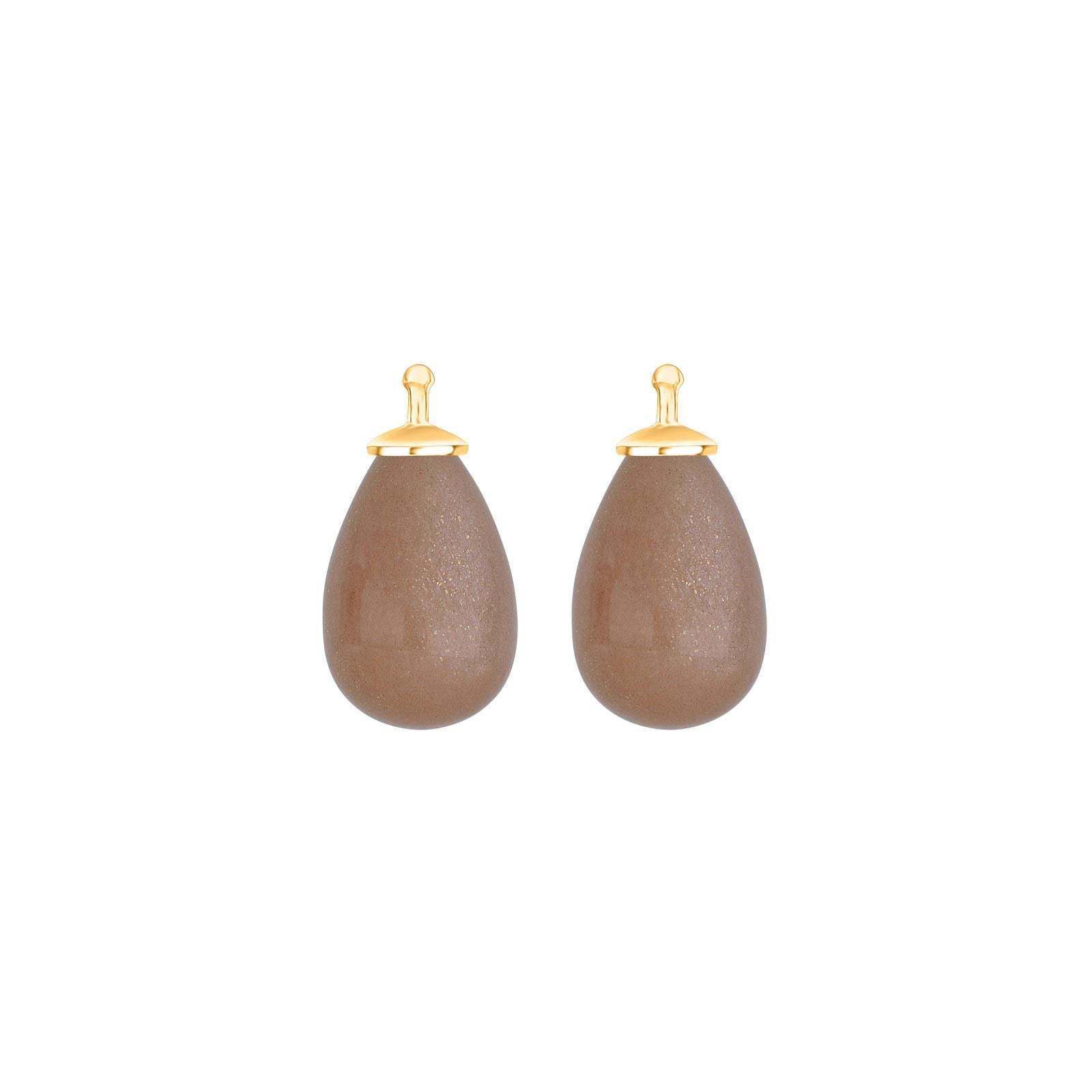Moonstone drop w/8tk. Gold