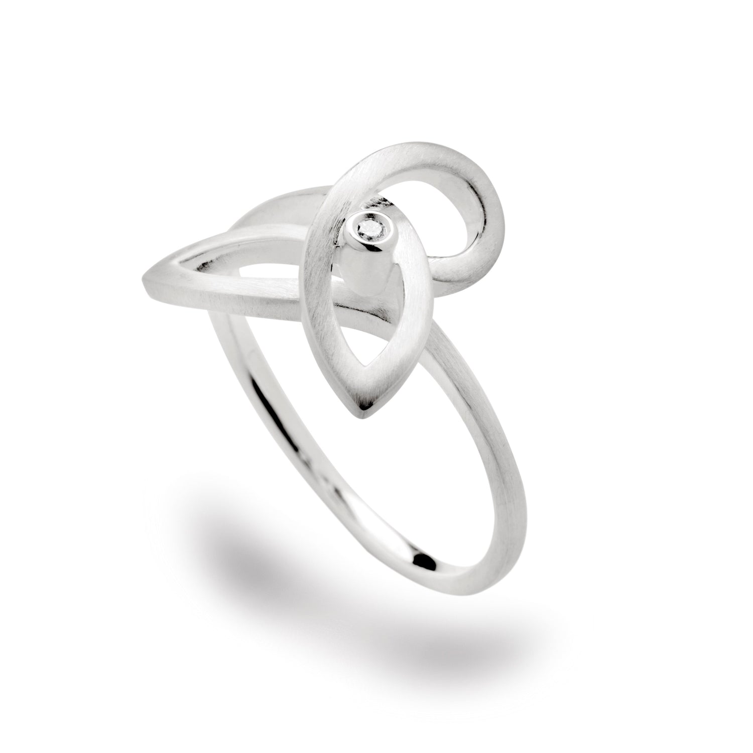925/- Ring mattiert, Ø 0,02 WP1 - 54 / Nicht rhodiniert