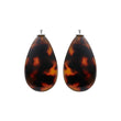 Acetate drops with rhodium-plated silver