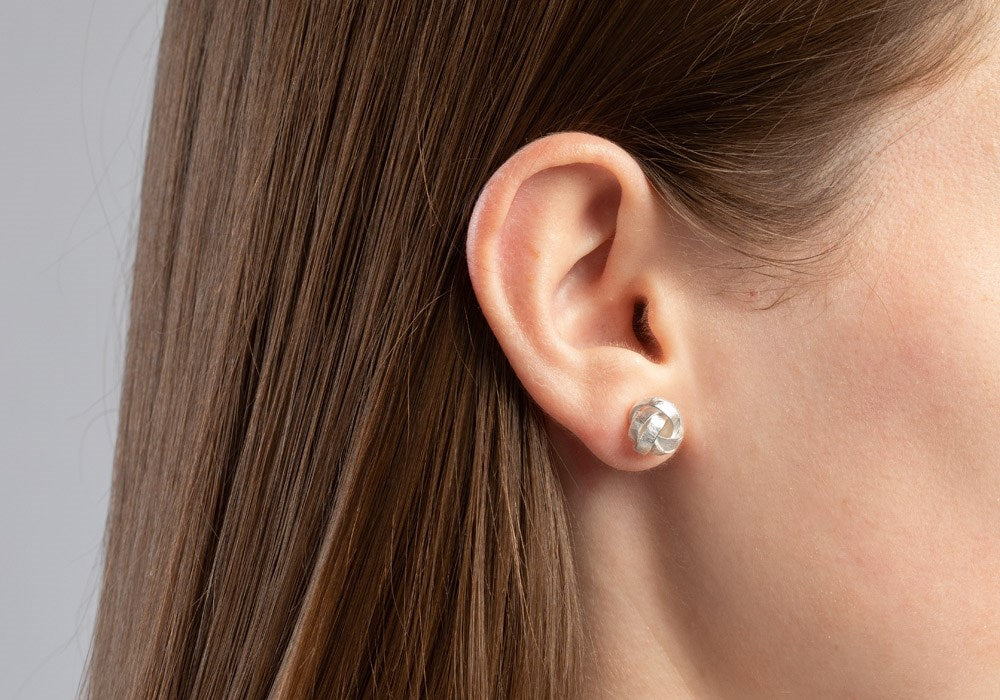 NOK 925 Ohrringe gebürstet