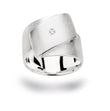 925/- Ring gebürstet, Ø 0,03CT WP1