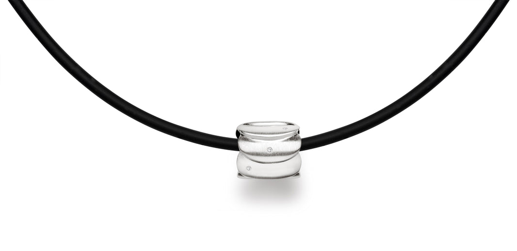 925/- Vedhæng mat, DIA. 0,03CT WP1