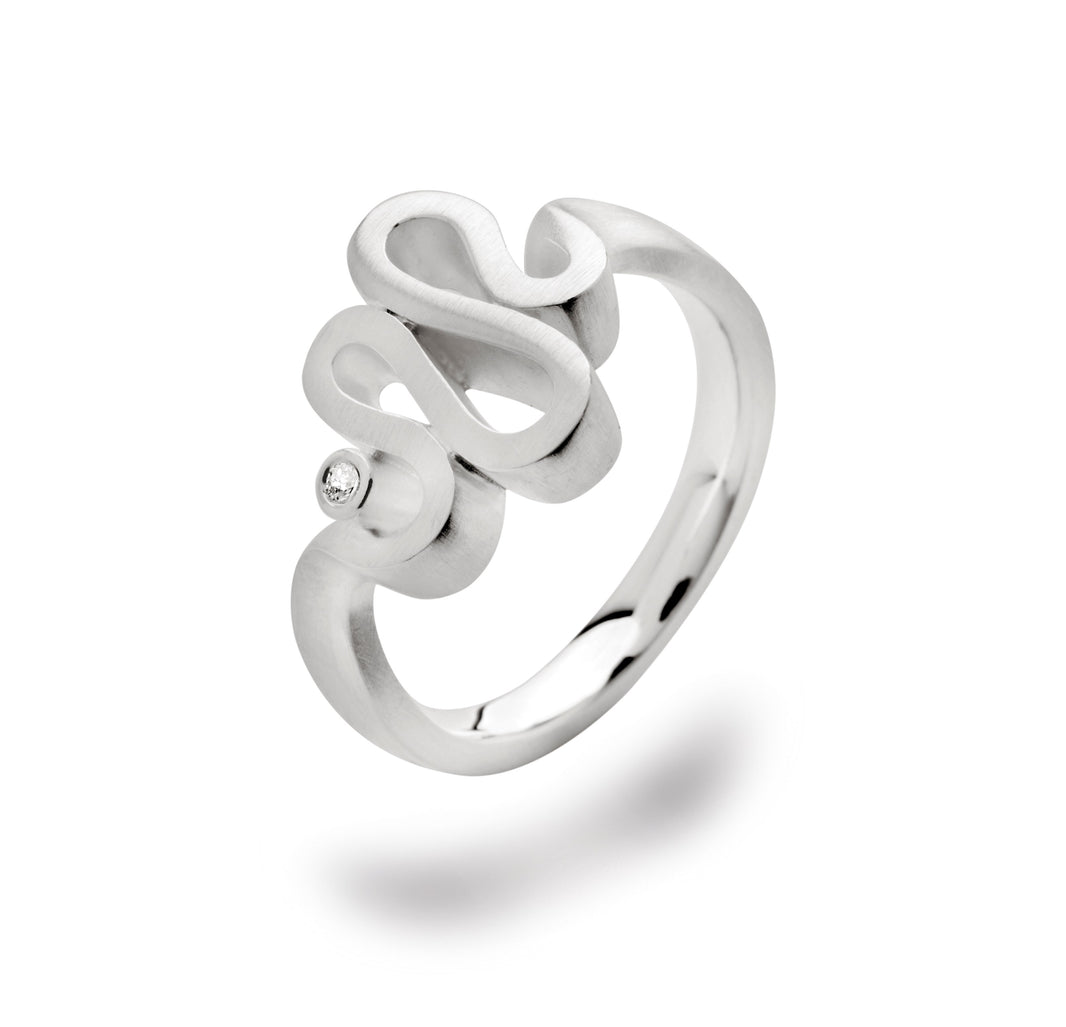 925/- Ringmatte, Durchm. 0,02 CT WP1