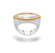 925/- Ring, teilmattiert/glänzend, Bergkristall 3,52