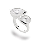 925/- Ring glänzend, Bergkristall 9,45CT
