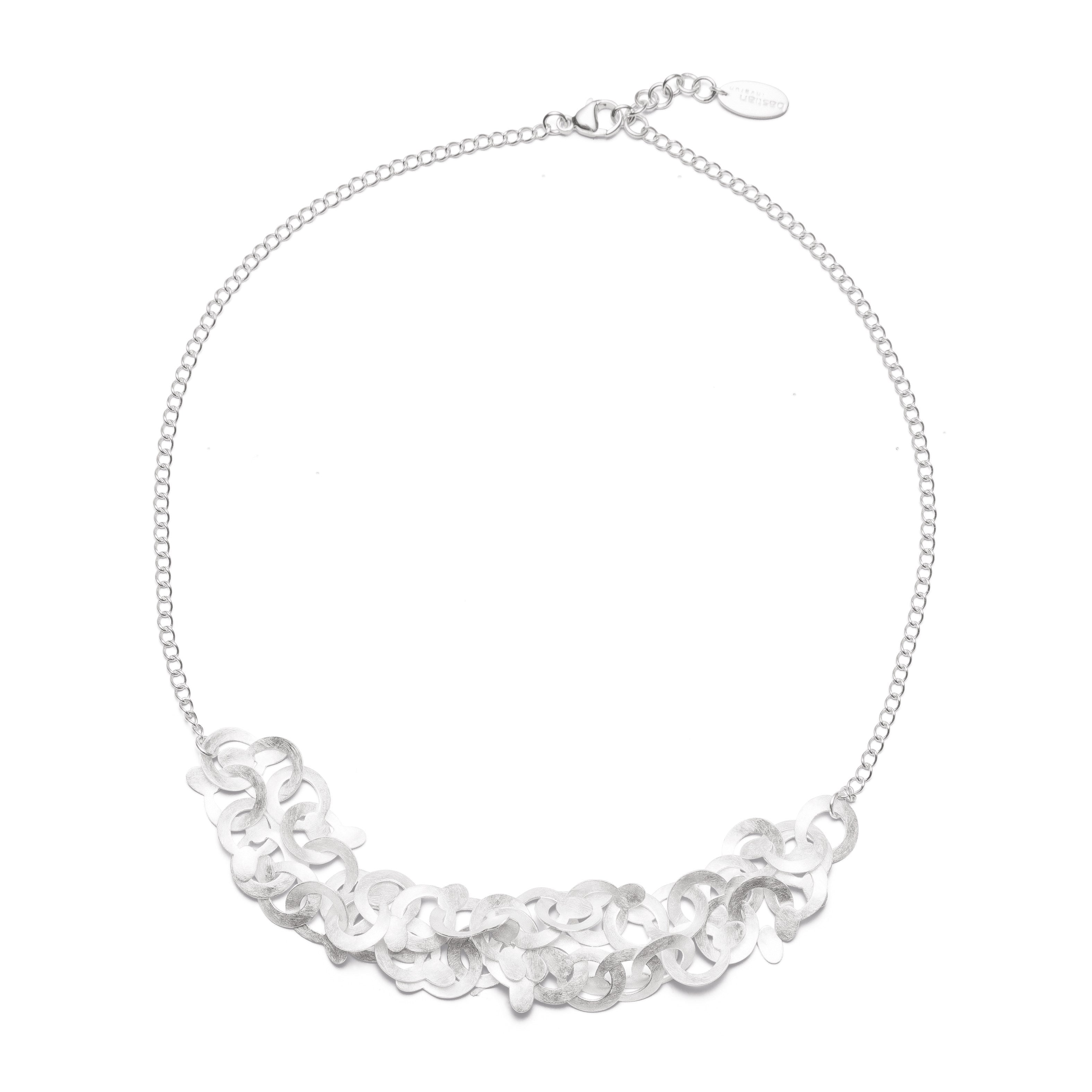 925/- collier børstet, 49CM + 3CM