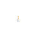 LUXURY 14ct. gold pendant w. lab grown diamond 0,25ct TW/VS2
