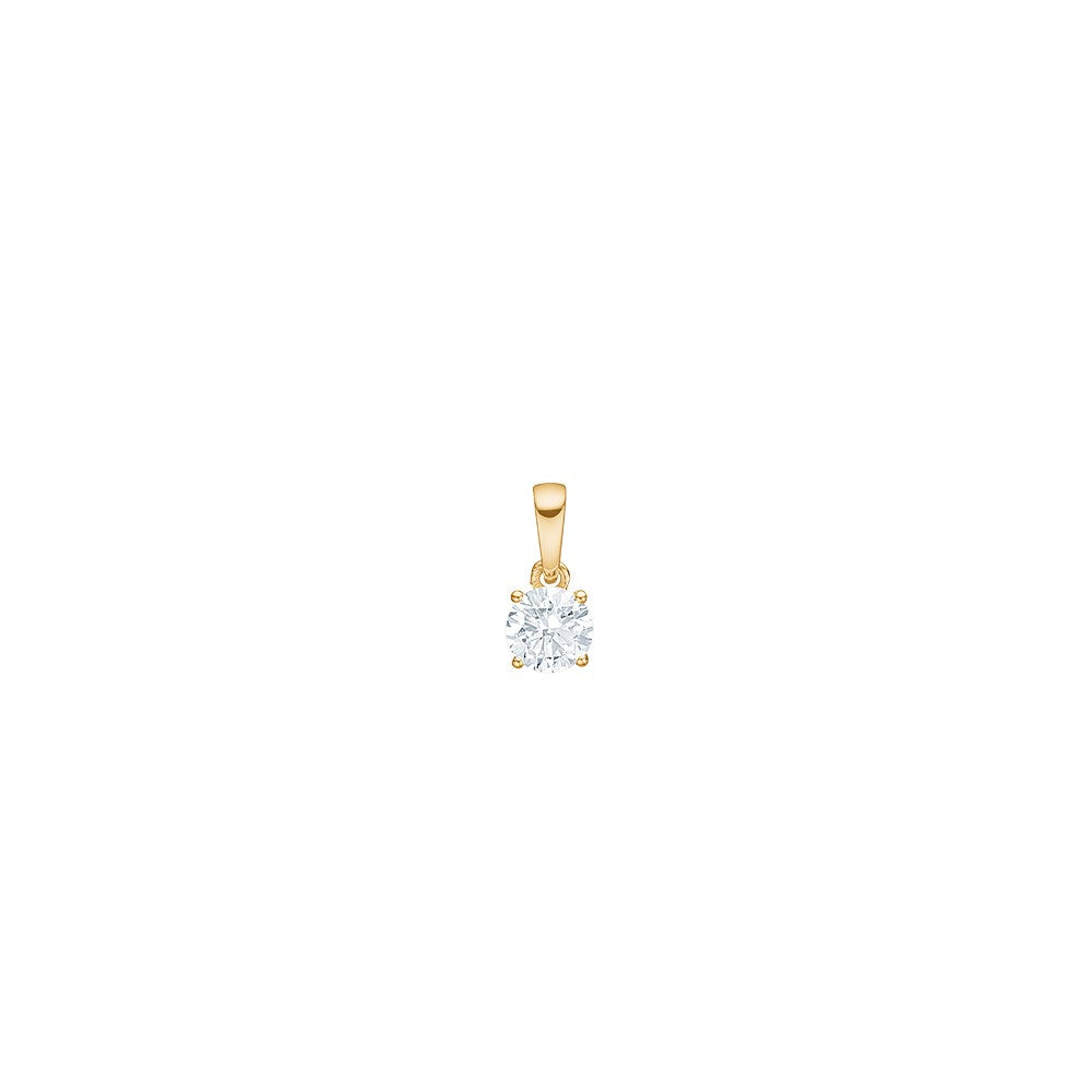 LUXURY 14kt. Gold Anhänger m. Lab Grown Diamant 0,25ct TW/VS2 - Gold