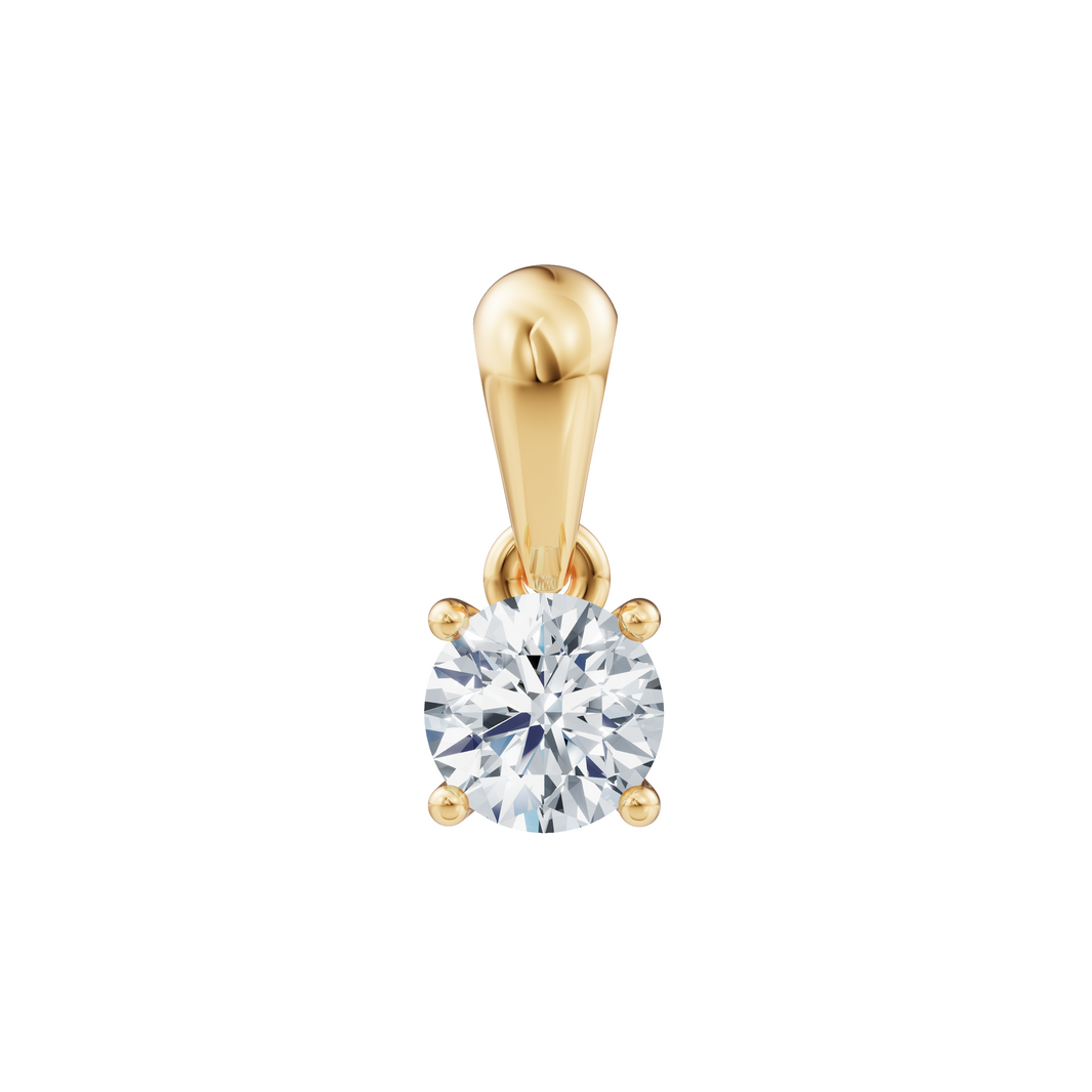 LUXURY 14ct. gold pendant w. lab grown diamond 0,25ct TW/VS2 - Gold