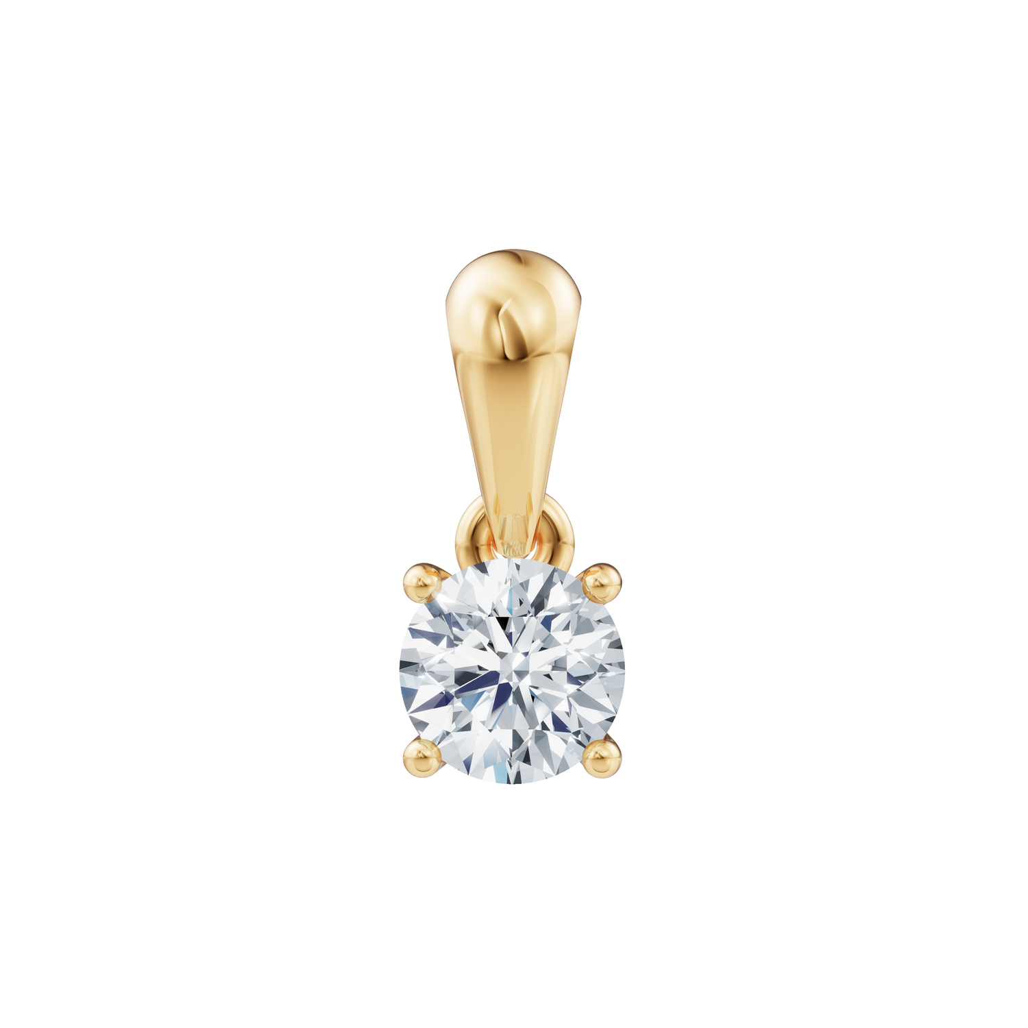 LUXURY 14kt. guldvedhæng m. lab grown diamant 0,25ct TW/VS2 - Guld